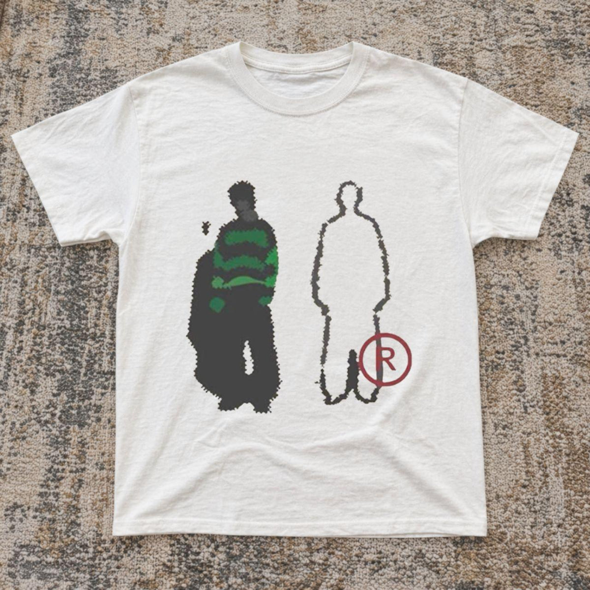 Minimal Figure Sketch Graphic Tee Shirt