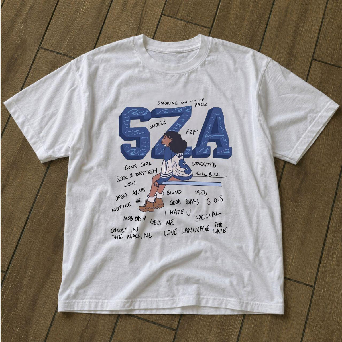 Reprint SZA SOS Tracklist Graphic Tee