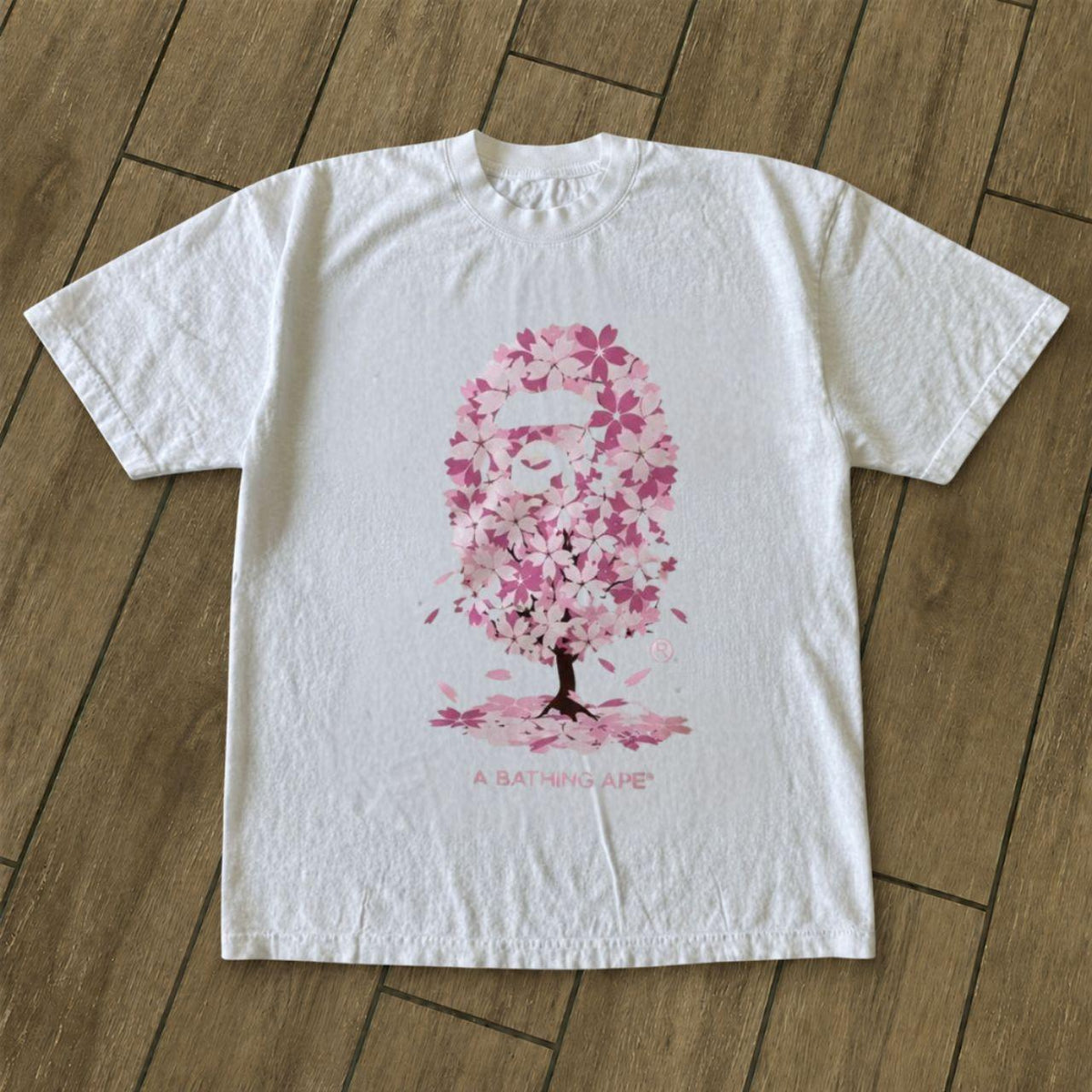 Reprint Cherry Blossom Ape Head Graphic Shirt