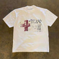 Distressed Cross Graphic Tee Shirt
