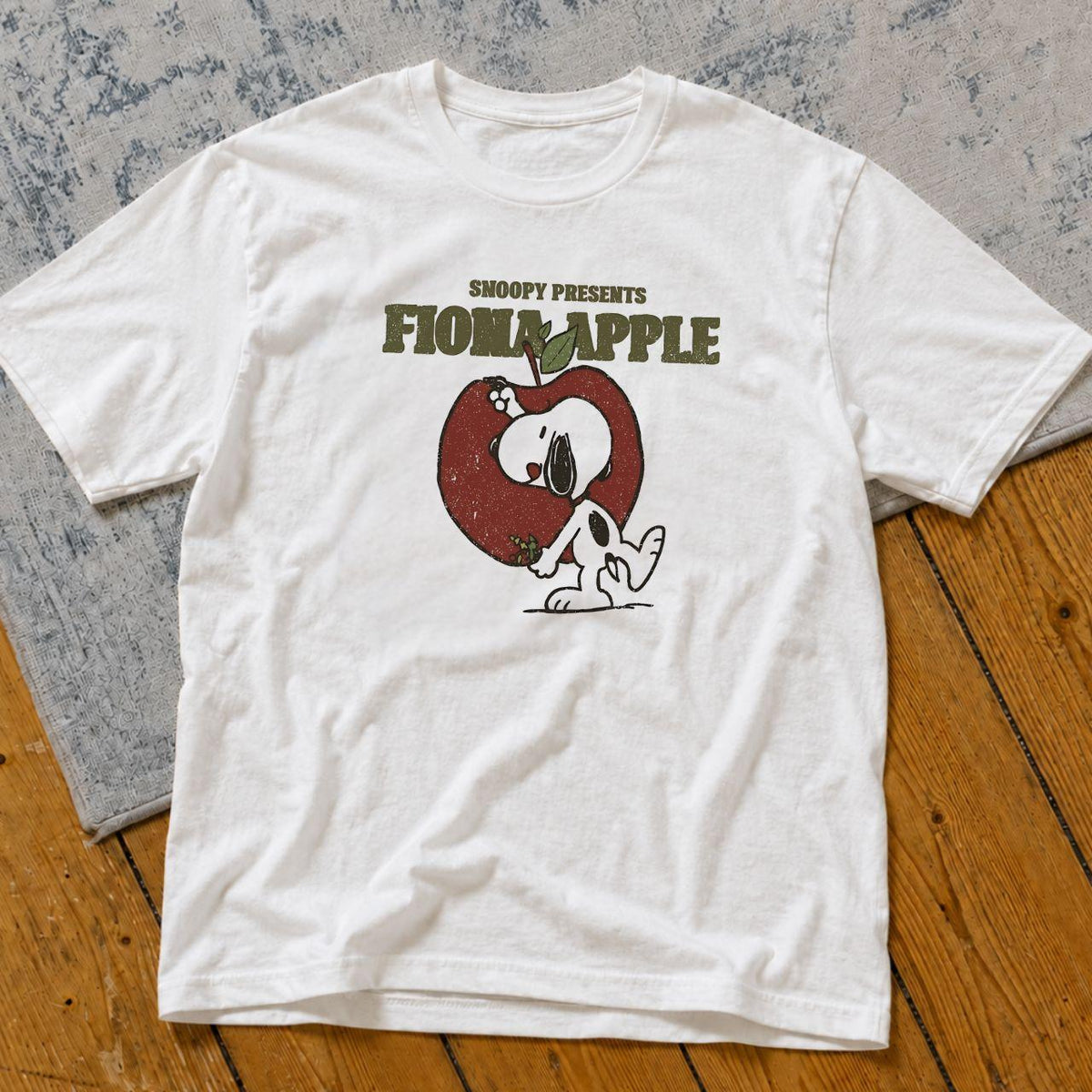 REPRINT Snoopy Fiona Apple Graphic White T-Shirt