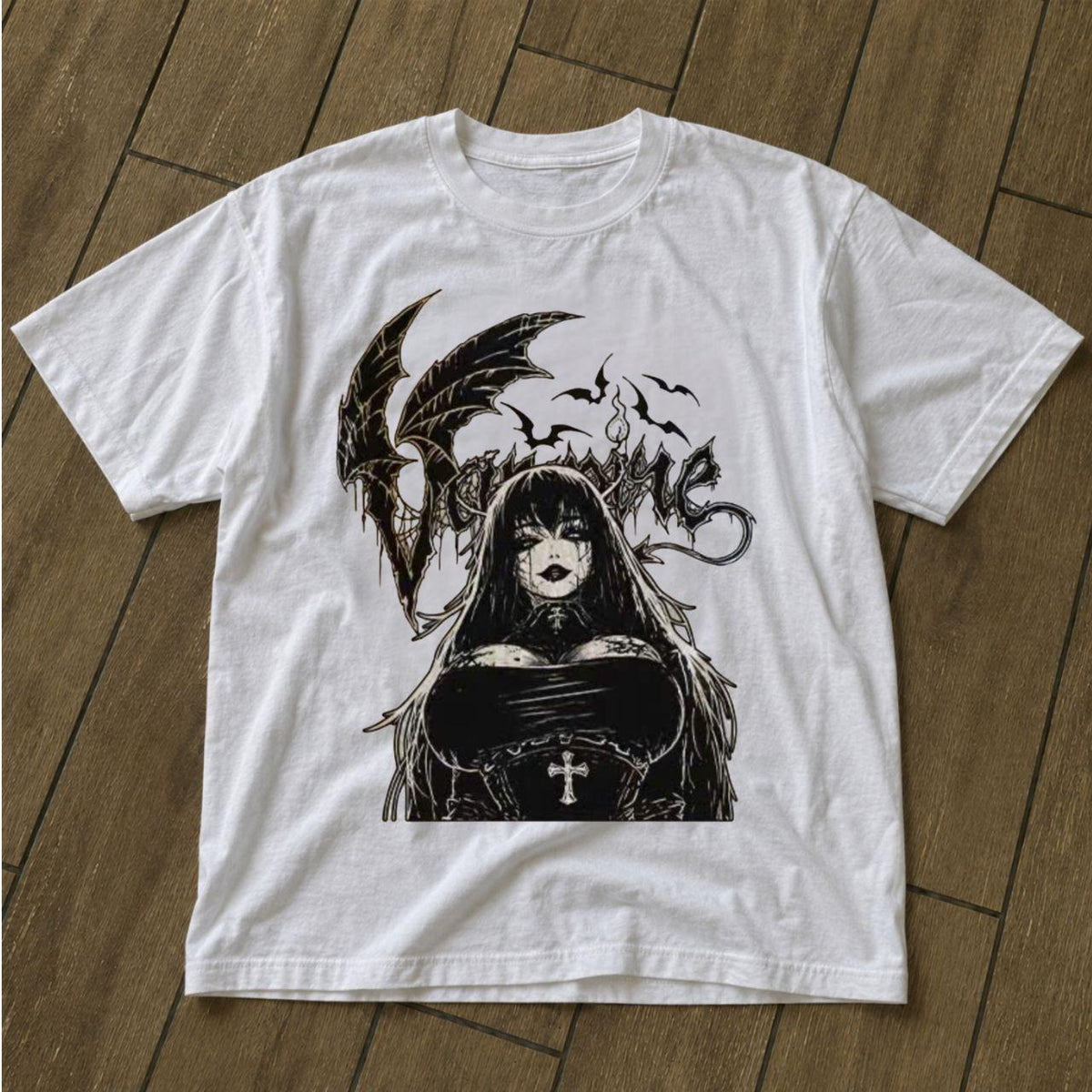Gothic Vampire Girl Dark Art Graphic Tee
