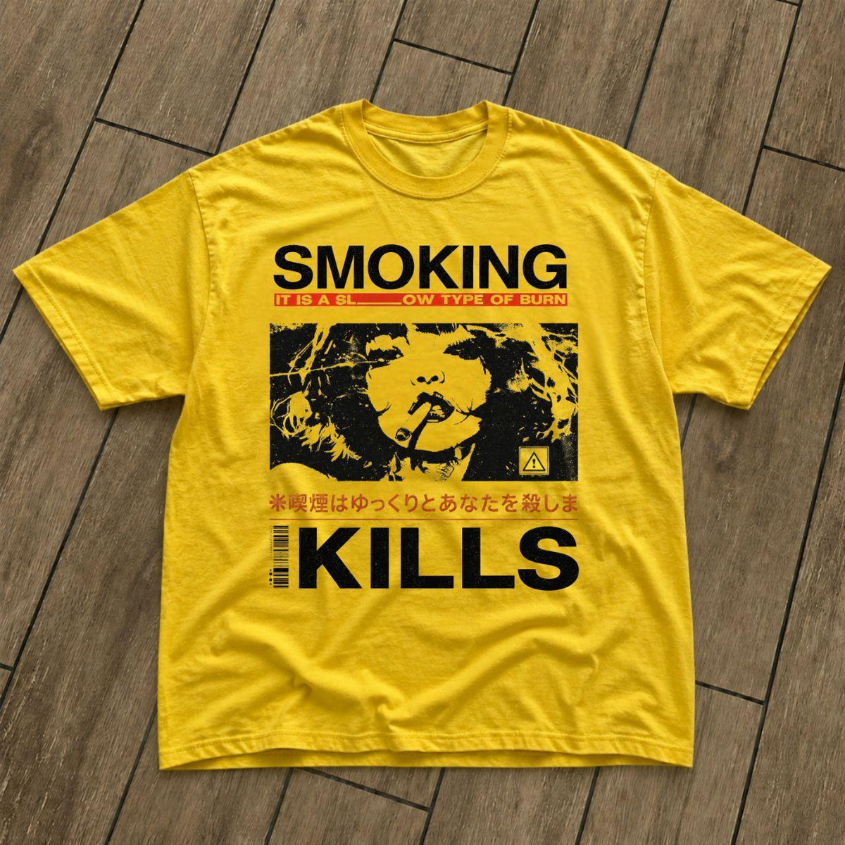 Smoking Kills Japanese Graphic Tee Shirt