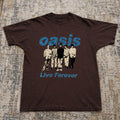 Reprint Oasis Live Forever Band Graphic Tee Shirt